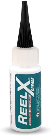 ReelX Fishing Reel Grease, Marine-Grade Anti-Rust Lubricant for Bearings, Spinning, Baitcasting, Spincast, Fly, Trolling & Electric Reels, Corrosion Prevention & Control, 1 oz with Applicator Tip