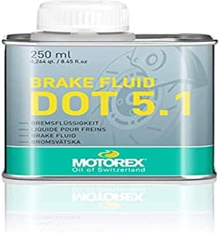 Motorex 300287 Hydraulic Brake and Clutch Systems Dot 5.1 Brake Fluid, 0.25 Liters