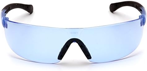 Pyramex Provoq Safety Eyewear Blue Mirror Lens Black Temples