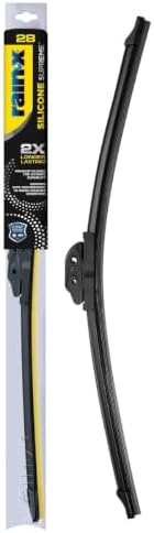 RainX Silicone Supreme Windshield Wiper Blade 28" - Heavy Duty Silicone Squeegee, Extreme Weather Resistance & All-Season Performance, Streak-Free Beam Technology, Quick Install (Pack of 1)
