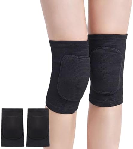 Knee Pads for Women Men, Dance Knee Pads Wrestling Knee Pads Basketball Knee Pads Volleyball Knee Pads for Women, Knee Protector Soft Knee Pads for Work (Black, Small)