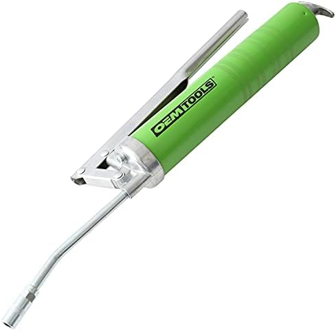 OEMTOOLS 87201 Lever Action Grease Gun, Manual Grease Gun, Auto Grease Gun, High Pressure Grease Gun, Grease Gun Coupler, 6 Inch Grease Gun Syringe