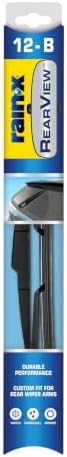 Rain-X 850028 RearView 12-B Rear Wiper Blade, 12 Inch Composite Rear Wiper Blade, Fits Rock Lock 3 (Pack Of 1), Automotive Replacement Wiper Blades That Meet Or Exceed OEM Quality And Design Standards
