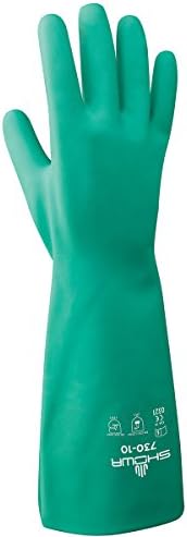 SHOWA 730 Chemical Resistant Glove, 15-mil Nitrile, X-Large, 12-Pack