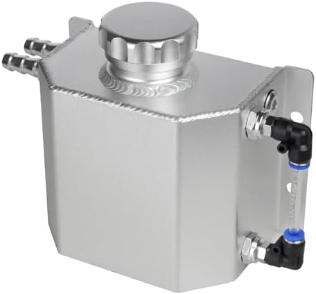 Coolant Reservoir Tank, 1L Aluminum Radiator Overflow Tank Silver