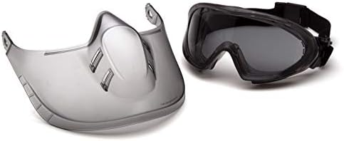Pyramex Capstone Shield Safety Goggles Face Shield