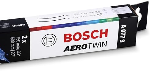 BOSCH 3397014077 AeroTwin Wiper Blades - Set of 2 (30" & 20") Top Lock 19mm