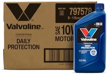 Valvoline Daily Protection SAE 10W-30 Conventional Motor Oil 1 QT, Case of 6