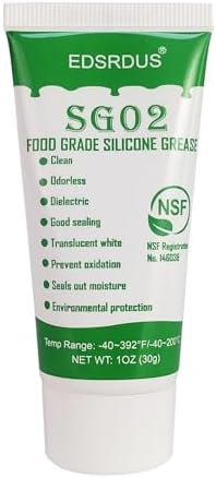 SG02 Food Grade Silicone Grease Waterproof Plumbers Grease for Valve Sealant Faucet O Rings Garden Hoses 1OZ