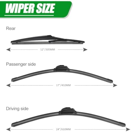 Windshield Wiper Blades compatible with 2006-2012 Toyota RAV4