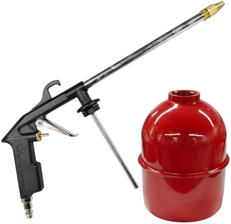 Car Air Engine Cleaning Spray Gun, High-Pressure Air Nozzle Blow Gun with 1-Liter Metal Jug, Pneumatic Dust Cleaner Sprayer Tool, Siphon Vehicle Engine Bay Wash Spray Kit(Red)