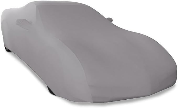 SR1 USA C4 Corvette Indoor Car Cover - Custom Fit Ultraguard Stretch Satin - The Ultimate High End Fit with Storage Bag for 1984-1996 C4, Z51, GS, ZR1 Convertible, Hardtop Corvettes (Silver)