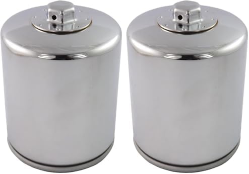 HiFloFiltro HF171CRC Chrome RC High Performance Premium Oil Filter, Single (Pack of 2)