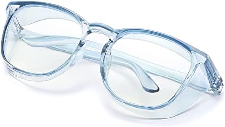 Alsenor Safety Glasses Anti Fog Goggles Protective Eyewear Blue Light Blocking Anti Dust UV Protection Glasses For Men Women (Sky-Blue)