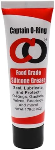 Captain O-Ring - NSF Food Grade Silicone Lubricant Grease for O-Rings, Seals, Gaskets, Pumps, Pool Spa, Plumbing, Faucets, Valves, More (1.76oz, 50g)