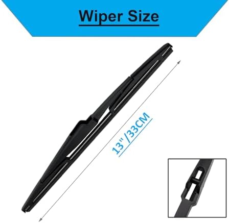 Rear Wiper Blade-13" Rear Windshield Wiper Blades for Hyundai Santa Fe 2013-2022 / Santa Fe XL 2013-2019 / Santa Fe Sport 2013-2018, Back Glass Wiper Blade for Original Equipment Replacem