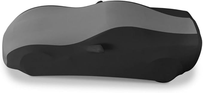 SR1 Performance C5 Corvette Car Cover 1997–2004 – Indoor Stretch Satin, Soft Breathable Dust Protection, Ultraguard Z06, Convertible, Hardtop (Gray/Black)
