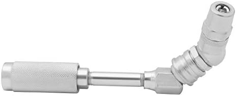 PROLUBE Quick Connect Grease Fitting Adaptor – Professional 360° Swivel Coupler | 6,000 PSI | Use with Hand Operated Grease Guns (44911), Silver