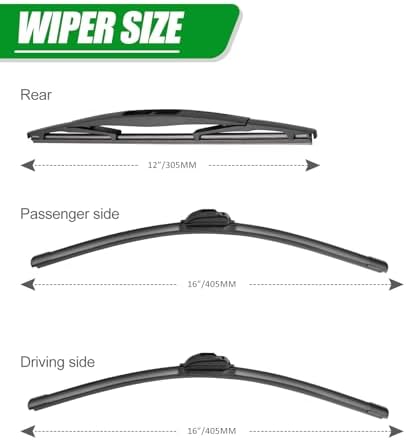 Windshield Wiper Blades compatible with 2018-2023 Jeep Wrangler