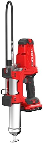 CRAFTSMAN V20 Grease Gun Kit, Electric Grease Gun Cordless, 40" Hose, 10,000 Max PSI, LED Light, Battery and Charger Included (CMCGG001D1)