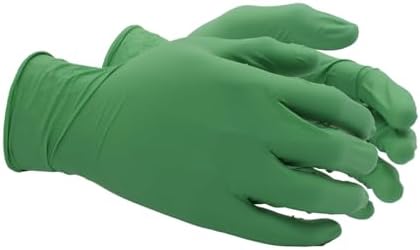 SHOWA 7705PFT Sustainable EBT Latex-Free, Powder-Free, Accelerator-Free, Nitrile Disposable Single Use Safety Gloves, 4 Mil, 9.5" Length, X-Large (1 Box/100 Gloves)