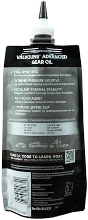Valvoline FlexFill Advanced Full Synthetic 75W-140 Gear Oil 1 Quart Pouch