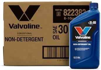 Valvoline Daily Protection Non-Detergent SAE 30 Conventional Motor Oil 1 QT, Case of 6