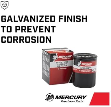 Mercury 8M0162829 Oil Filter for Select Mercury and Mariner 25-115hp FourStroke Outboards