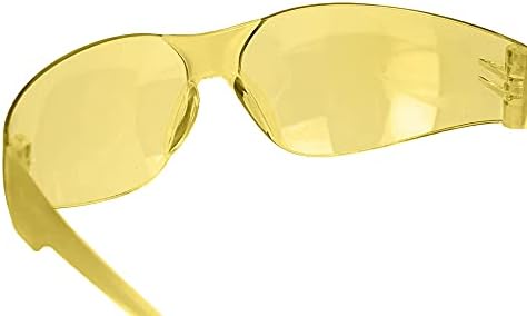 BISON LIFE Yellow Safety Glasses for Men & Women, ANSI Z87.1, 12 Pack