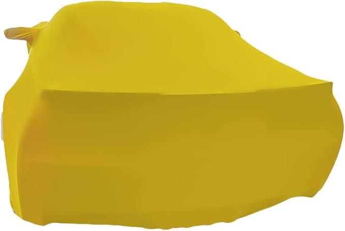 C7 Corvette Indoor Car Cover - Custom Fit Ultraguard Stretch Satin Dust Proof, High End with Storage Bag for 2014-2019 Stingray, Z51, Z06, Grand Sport Corvettes (Yellow)