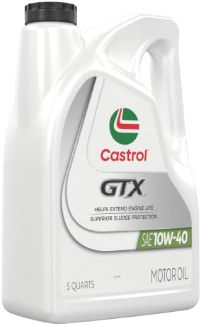 Castrol GTX 10W-40 Conventional Motor Oil, 5 Quarts