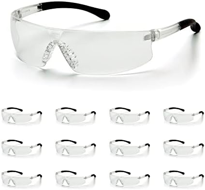 ATERET Protective Polycarbonate Safety Glasses w/TPR Coated Temples & Anti-Slip Nose Piece For Eyes Safety Protection