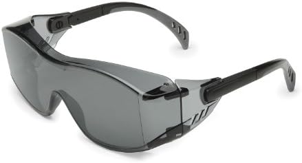 Gateway Safety 6983 Cover2 Safety Glasses Protective Eye Wear - Over-The-Glass (OTG), Gray Lens, Black Temple