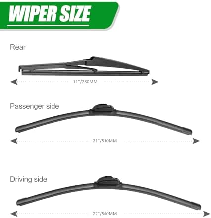 Windshield Wiper Blades compatible with 2014-2021 Jeep Grand Cherokee