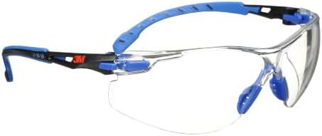 3M Safety Glasses, Solus 1000, Scotchgard Clear Lens, Blue/Black Frame