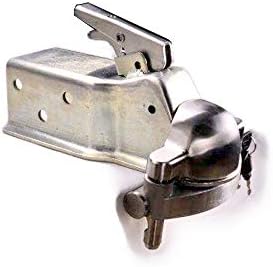 Eagle Skull Alarmed Stainless Steel Trailer Coupler Hitch Lock Alarm Camping Horse Boat Dump Cargo