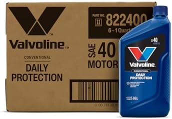 Valvoline Daily Protection SAE 40 Conventional Motor Oil 1 QT, Case of 6