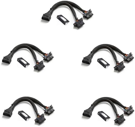 bbfly-B6 OBD2 Splitter OBDII Extension Cable Adapter (1FT/30CM) (5Pack)