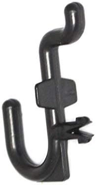 JSP Manufacturing Peg Board Plastic J Hook Style Hooks | Garage Tool Storage Craft Hooks Pegboard Asscessories (200, Black)