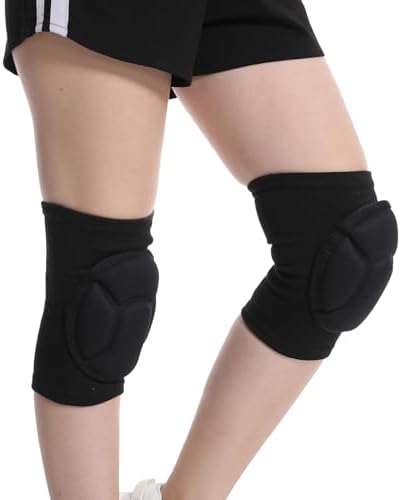 SUJAYU Knee Pads for Women Men, Volleyball Knee Pads for Women Wrestling Knee Pads Wrestling Gear, Crash Pad Snowboarding Gear Knee Protector Soft Knee Pad for Work (Medium)