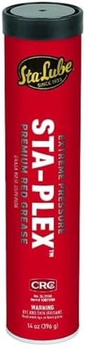 Sta-Lube Sta-Plex Extreme Pressure Premium Red Grease SL3190 – 14 Oz., Multi-Purpose Lithium Complex Grease