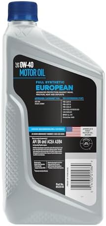 Valvoline European Vehicle Full Synthetic SAE 0W-40 Motor Oil 1 QT