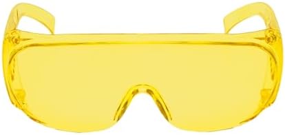 Calabria 3000 Fitover Safety Glasses with Uni-Lens – [Yellow - 3 Pack] Wrap Around Eye Protection | Anti-Fog Scratch Resistant | Protective Eyewear