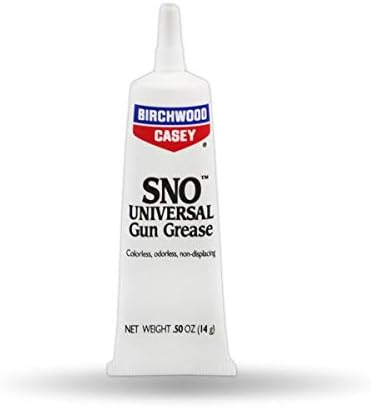 Birchwood Casey SNO Universal Gun Grease, 0.5oz Tube | Semi-Clear Non-Staining Metal Preservative & Gun Lubricant for Smooth Functioning of Gun Parts