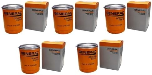 5 pack of 070185ES Oil Filters for Air-Cooled and Portable Generators Compatible With Generac 070185E