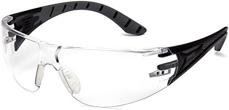 Pyramex Endeavor Plus Safety Glass Black/Gray Frame Clear Anti-fog Lens
