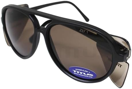 TITUS G35 Retro Aviator Z87 DOT ANSI CE Approved Safety Glasses