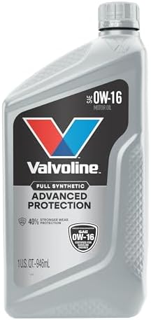 Valvoline Advanced Full Synthetic SAE 0W-16 Motor Oil 1 QT