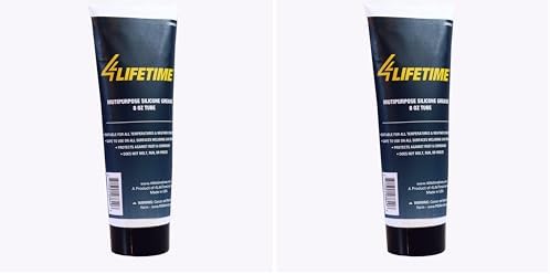 4LIFETIMELINES Multi-Purpose Silicone Grease 8 oz Tube, Brake Grease, All-Weather Lubricant for Auto, Home, Farm & Shop, Long-Lasting Versatility (Pack of 2)