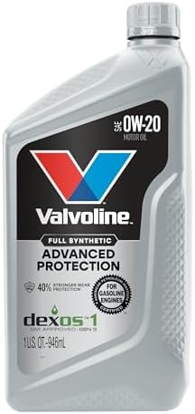 Valvoline Advanced Full Synthetic SAE 0W-20 Motor Oil 1 QT